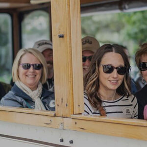 Old Savannah Tours guests aboard trolley